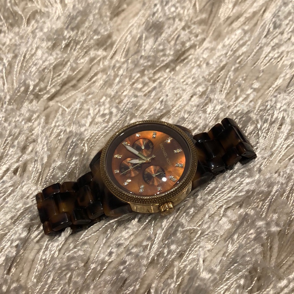 Michael Kors Tortoise Shell Watch - Picture 1 of 4